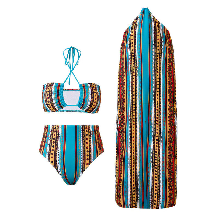 Damen Bikini-Set mit raffiniertem Wickeldesign und trendigem Mustermix Echo Archiv