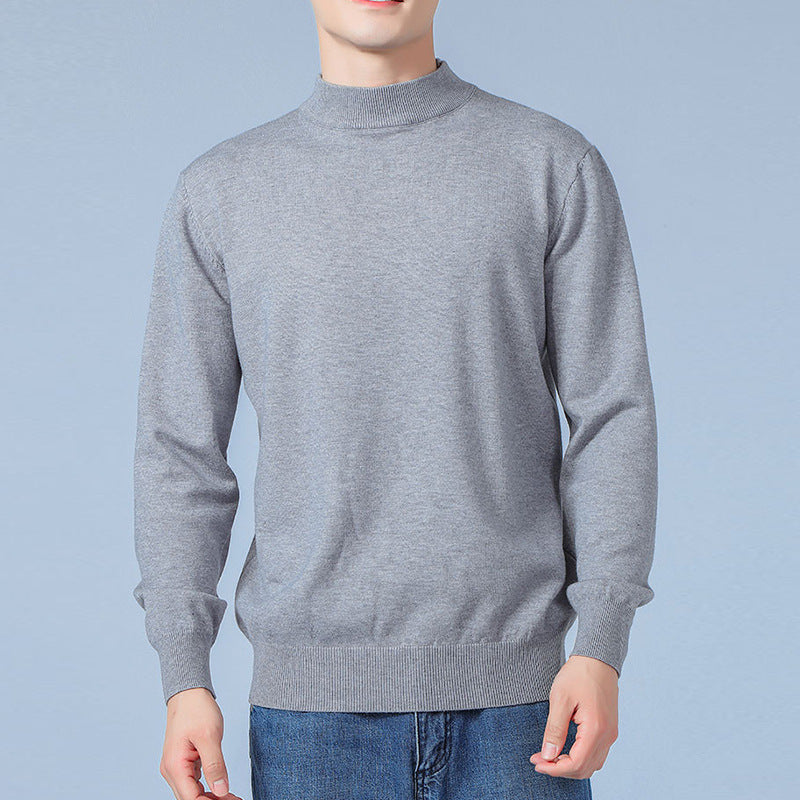 Herren Feiner Mockneck-Pullover aus hochwertigem Feinstrick mit gerippten Abschlüssen Echoarchiv