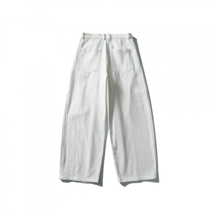 Damen Weite hochtaillierte Culotte-Hose mit Bundfalten und Eingrifftaschen Echo Archiv