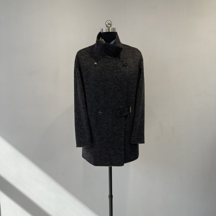 Damen Übergroße Wollmischung Peacoat Echoarchiv