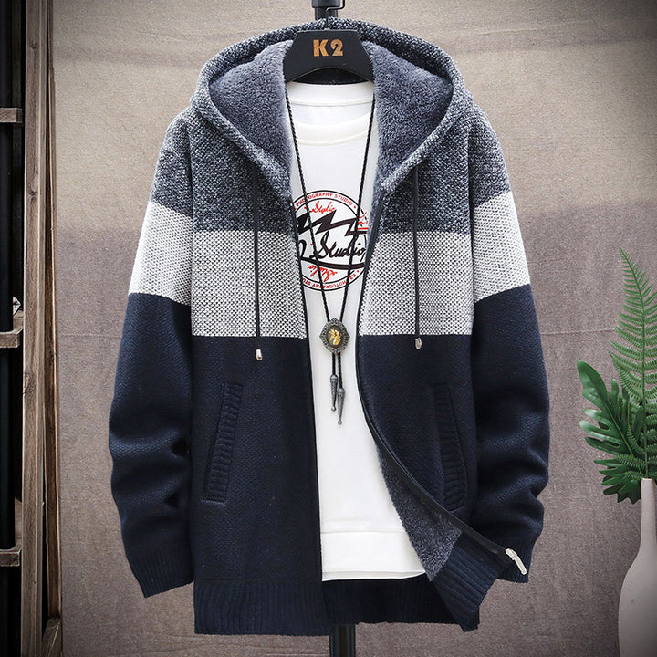 Herren modische Kapuzenjacke mit strukturiertem Design Echoarchiv