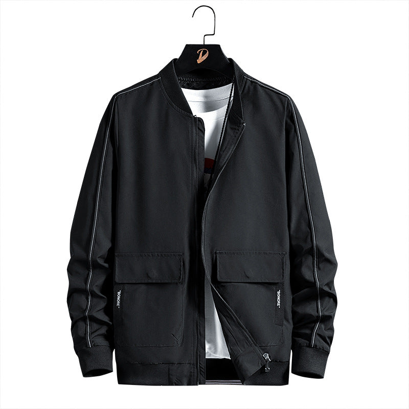 Herren modische Bomberjacke mit elastischen Bündchen und praktischen Taschen Echoarchiv