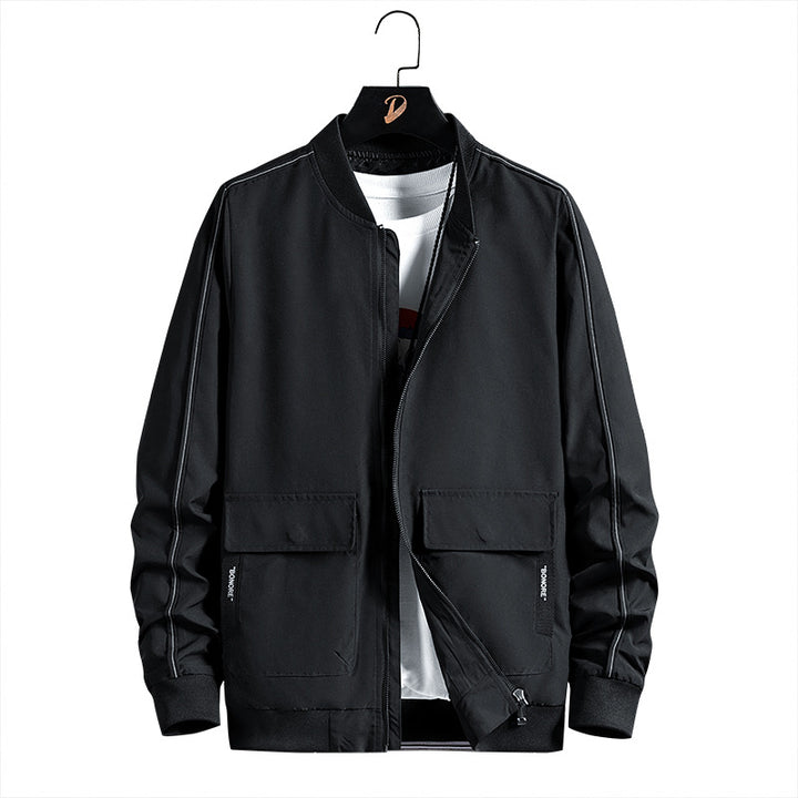 Herren modische Bomberjacke mit elastischen Bündchen und praktischen Taschen Echoarchiv
