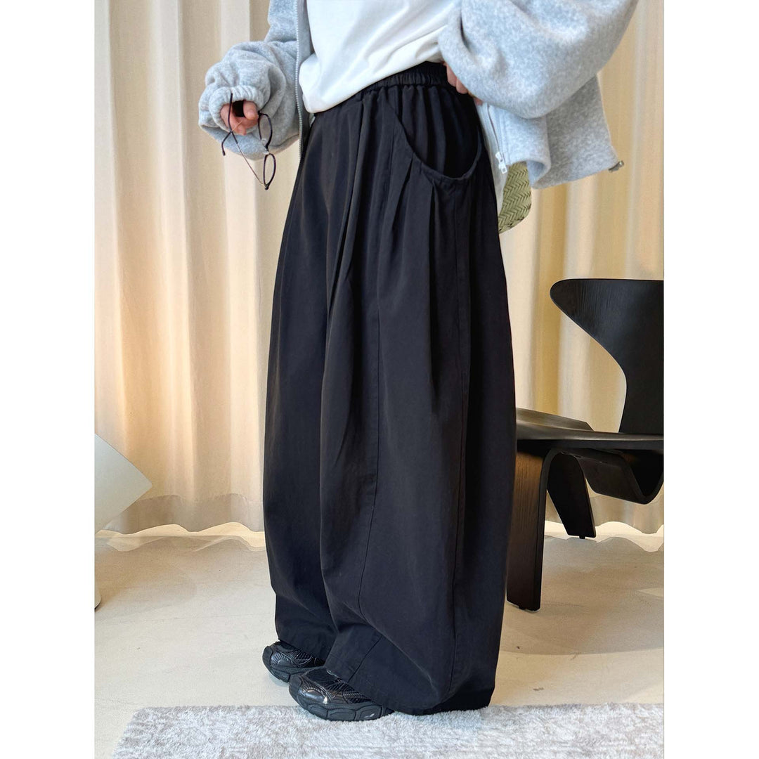 Damen Voluminöse Culotte‑Hose im Ballon‑Cut mit elastischem Komfortbund und aufgesetzten Seitentaschen Echoarchiv