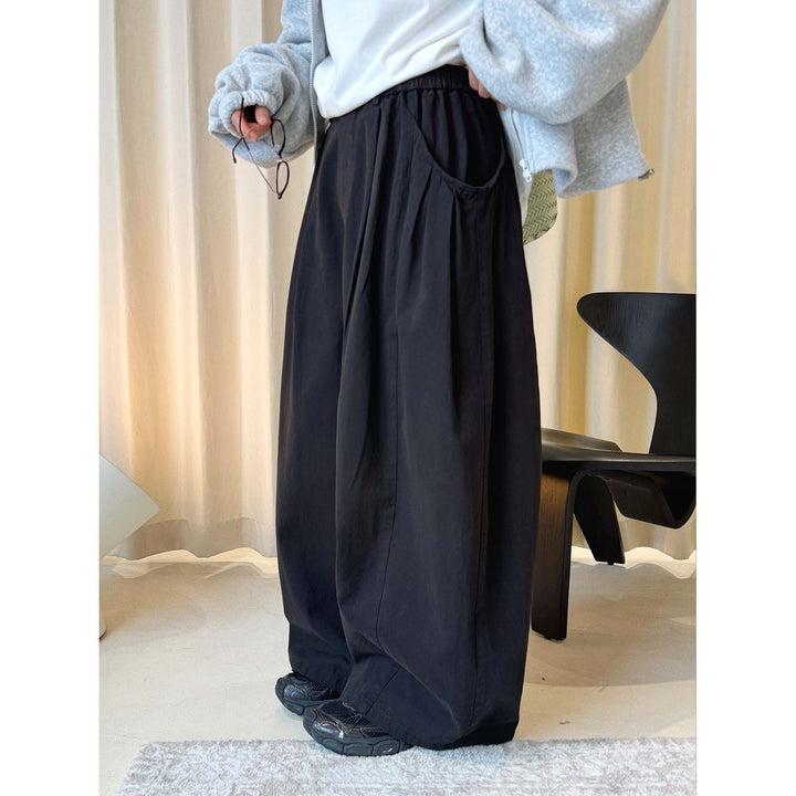Damen Voluminöse Culotte‑Hose im Ballon‑Cut mit elastischem Komfortbund und aufgesetzten Seitentaschen Echoarchiv