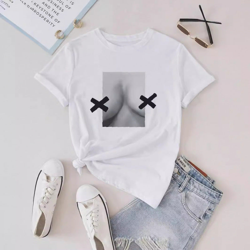 Damen T-Shirt mit innovativem Grafikdesign Echo Archiv