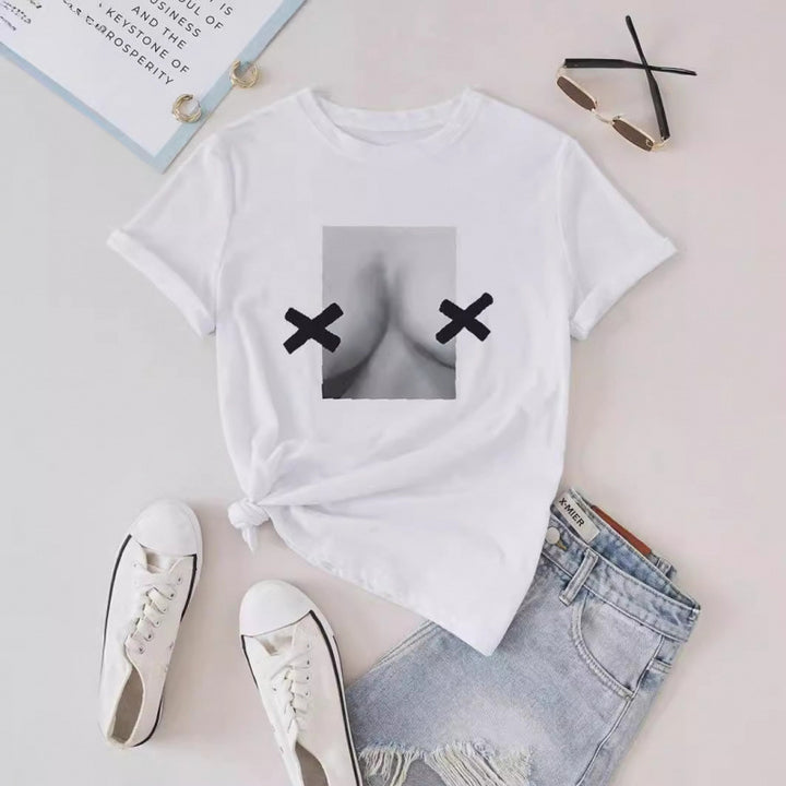 Damen T-Shirt mit innovativem Grafikdesign Echo Archiv