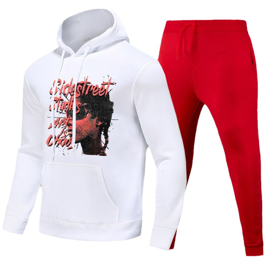 Herren Hoodie und Jogginghose Set mit auffälligem Grafikelement Echoarchiv