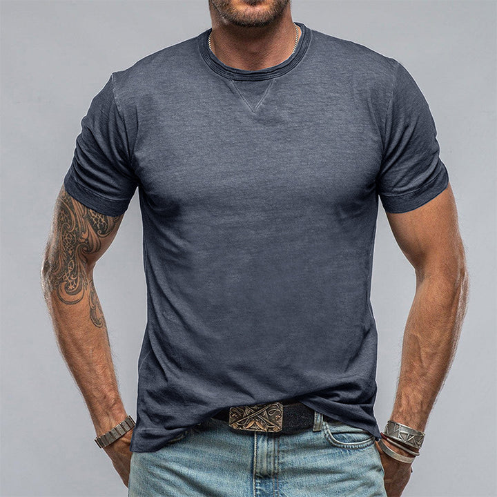 Herren Rundhals T-Shirt aus weichem Baumwollgemisch mit lässigem Schnitt Echoarchiv