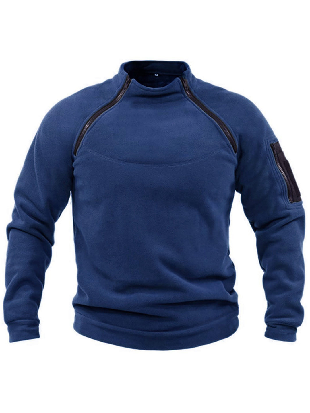 Herren Thermo-Fleecepullover mit hochschließendem Kragen und praktischen Taschen Echoarchiv