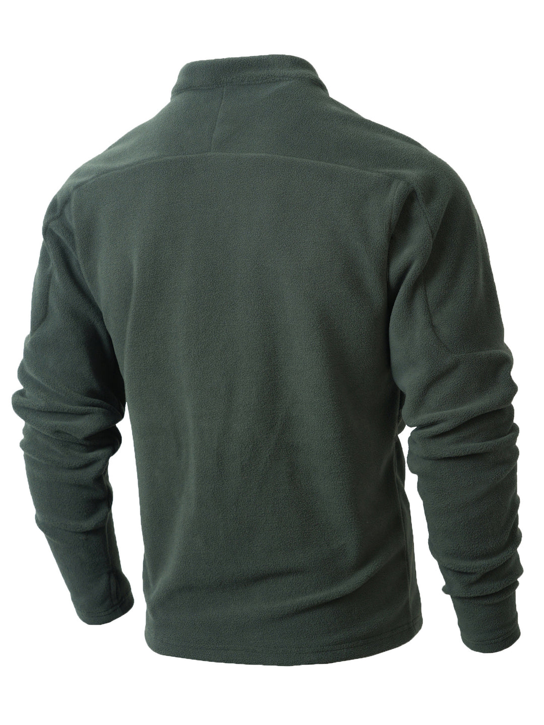 Herren Fleece-Pullover mit modischem Stehkragen und praktischen Knopfdetails Echoarchiv