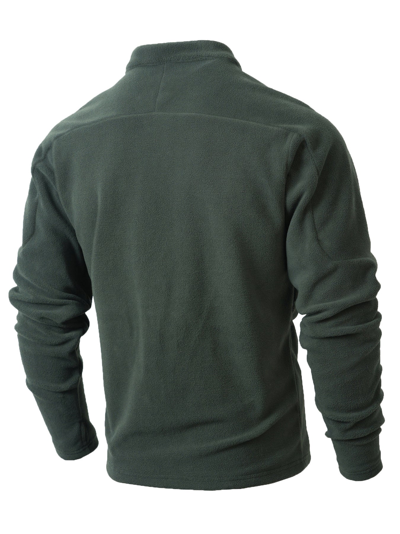 Herren Fleece-Pullover mit modischem Stehkragen und praktischen Knopfdetails Echoarchiv