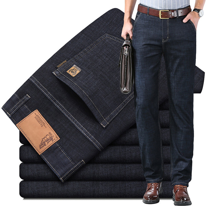 Herren hochwertige Denim-Hose mit funktionalen Taschen Echoarchiv
