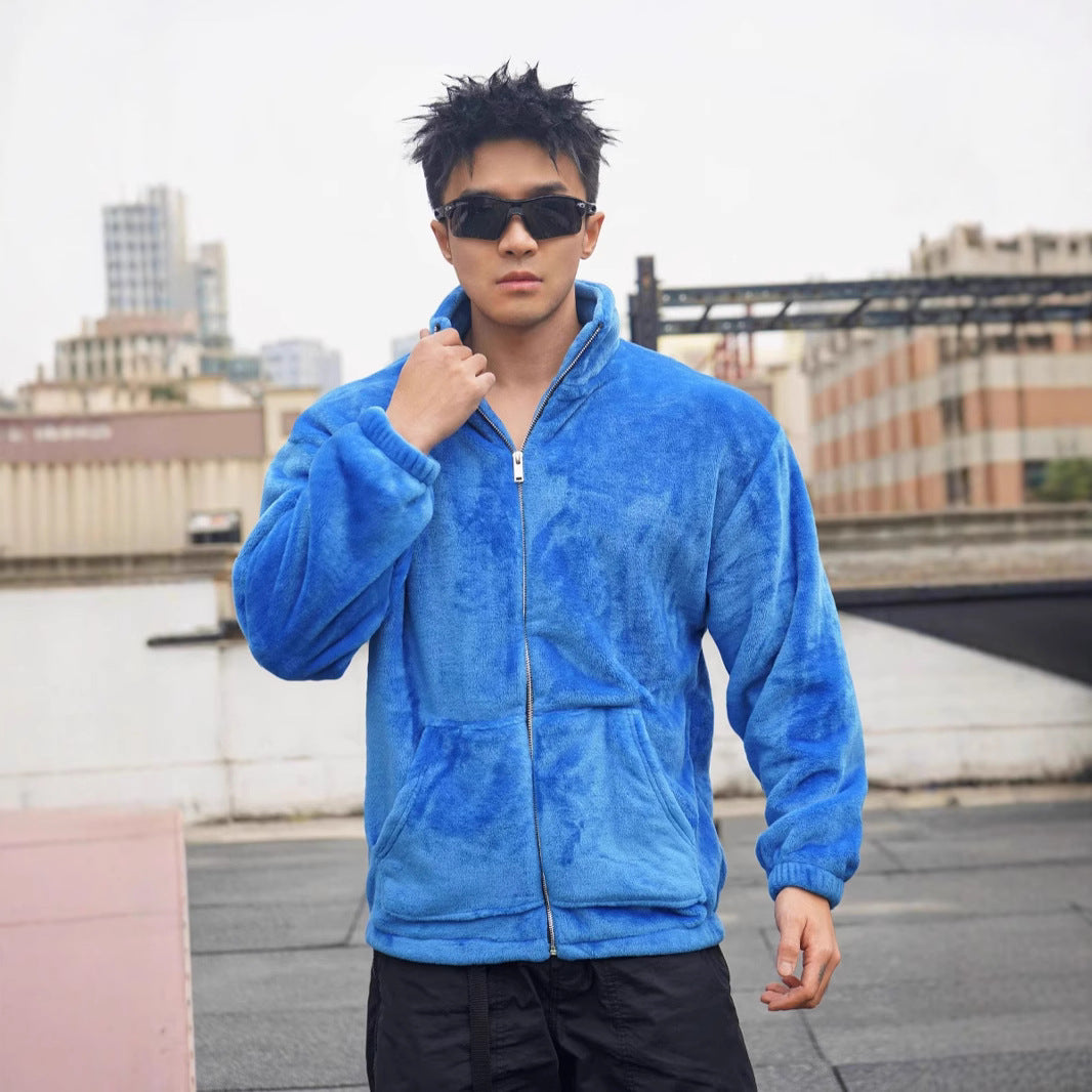 Herren Fleecejacke mit hohem Kragen und weichem Futter Echoarchiv