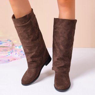 Damen Weiche Winterstiefel aus Veloursleder Echoarchiv