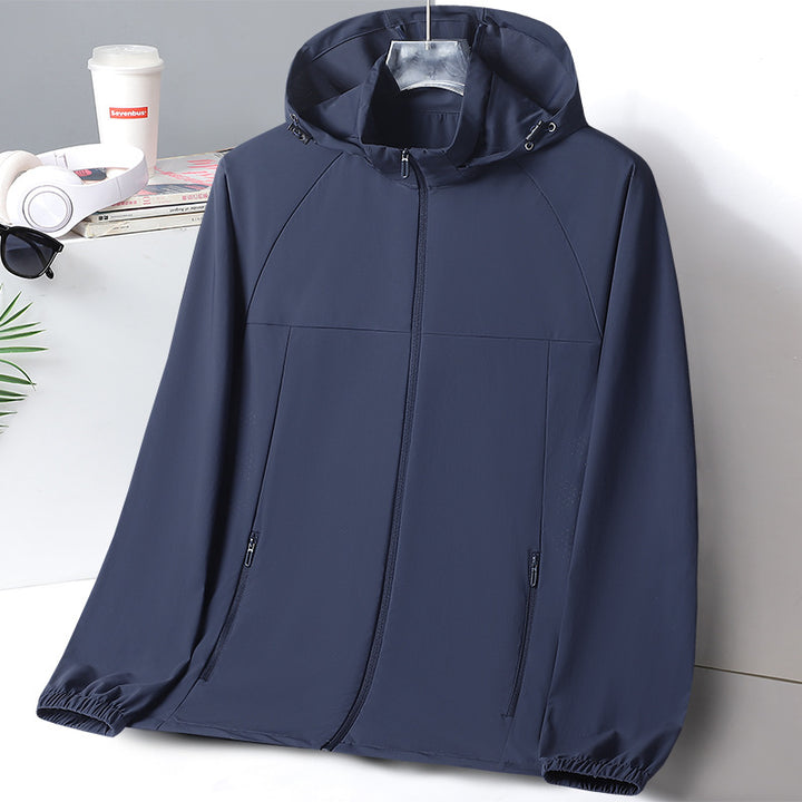 Damen Ultraleichte UV‑Schutz Windjacke mit Kapuze und Belüftungsperforation Echoarchiv