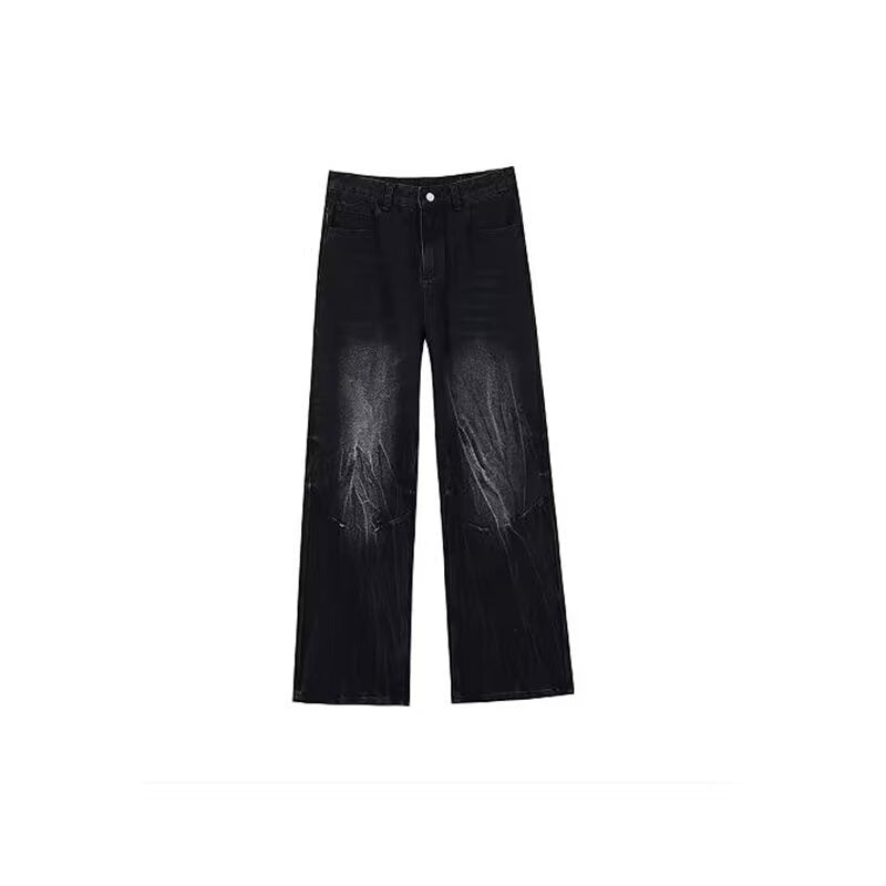 Damen lässige Wide-Leg Jeans mit stylischen Abnähern und hohen Taillen Echoarchiv