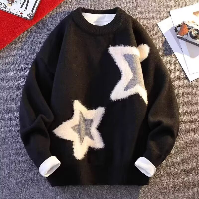 Damen Modischer Pullover mit Sternedesign Echoarchiv
