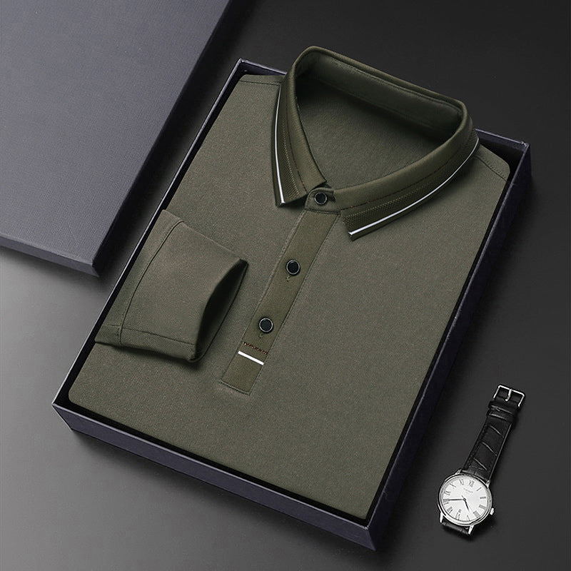 Herren elegantes Poloshirt mit strukturiertem Kragen und stilvollen Akzenten Echoarchiv
