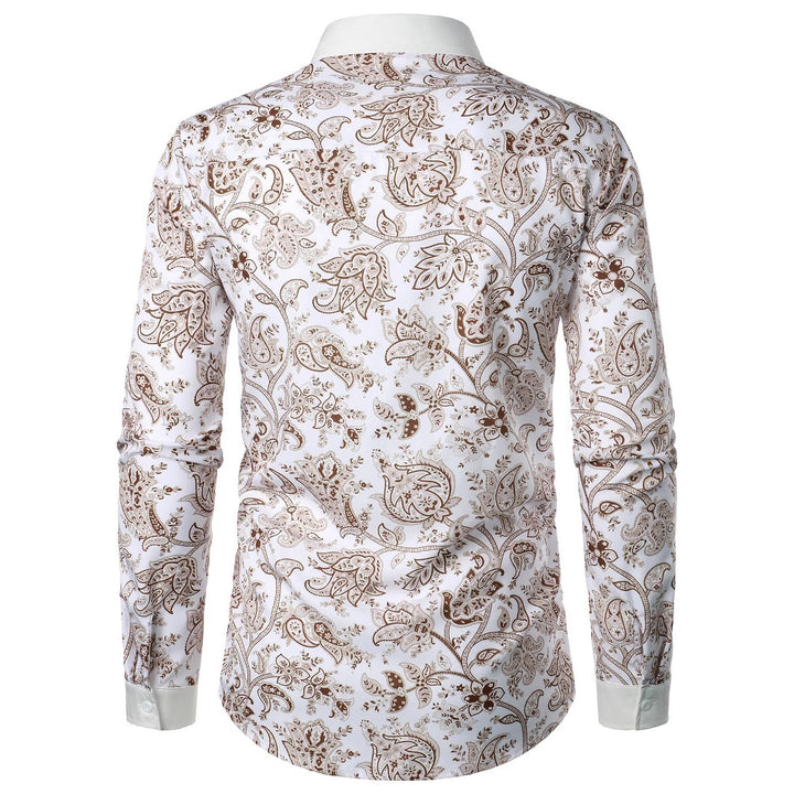 Herren Langarmhemd mit modernem Paisley-Design Echoarchiv