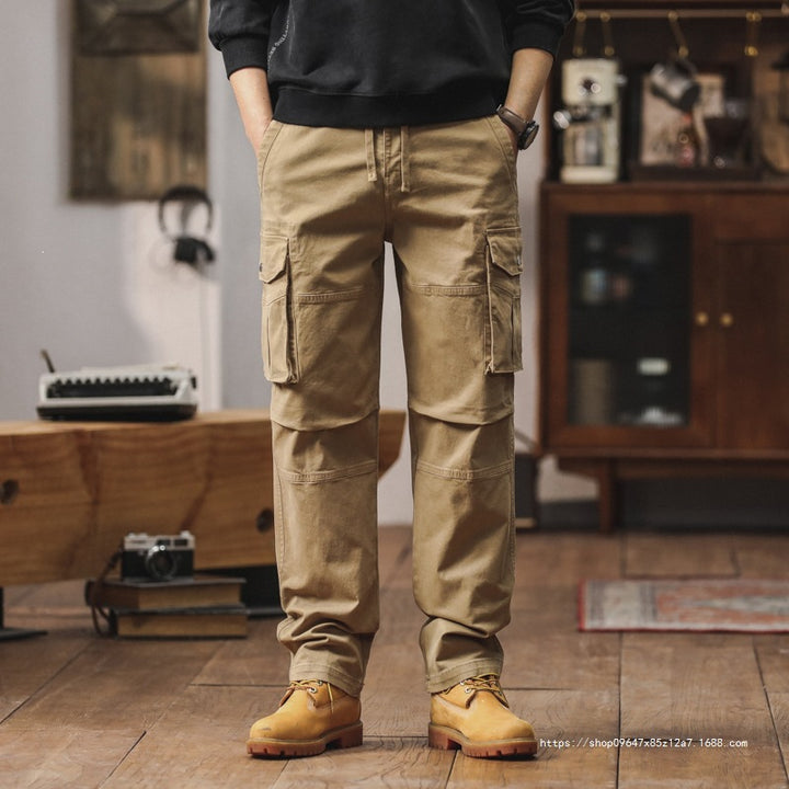 Herren Robuste Relaxed-Fit Cargohose mit verstärkten Knien und Mehrfach-Taschen Echo Archiv