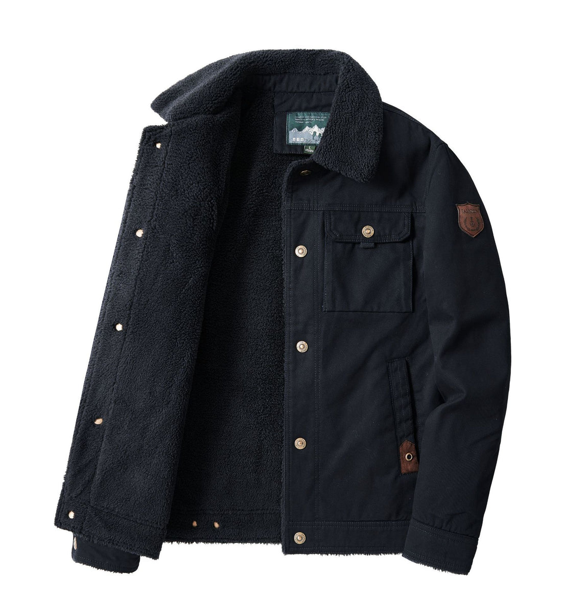 Herren Warme Winterjacke mit Teddyfutter Echo Archiv