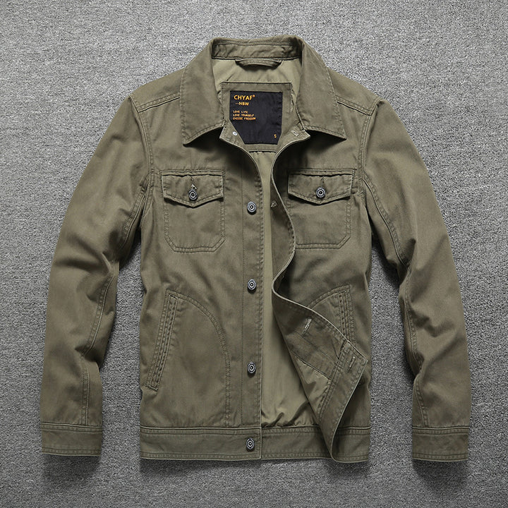 Herren Baumwoll-Twill Hemdjacke im Workwear‑Stil mit Brusttaschen Echoarchiv