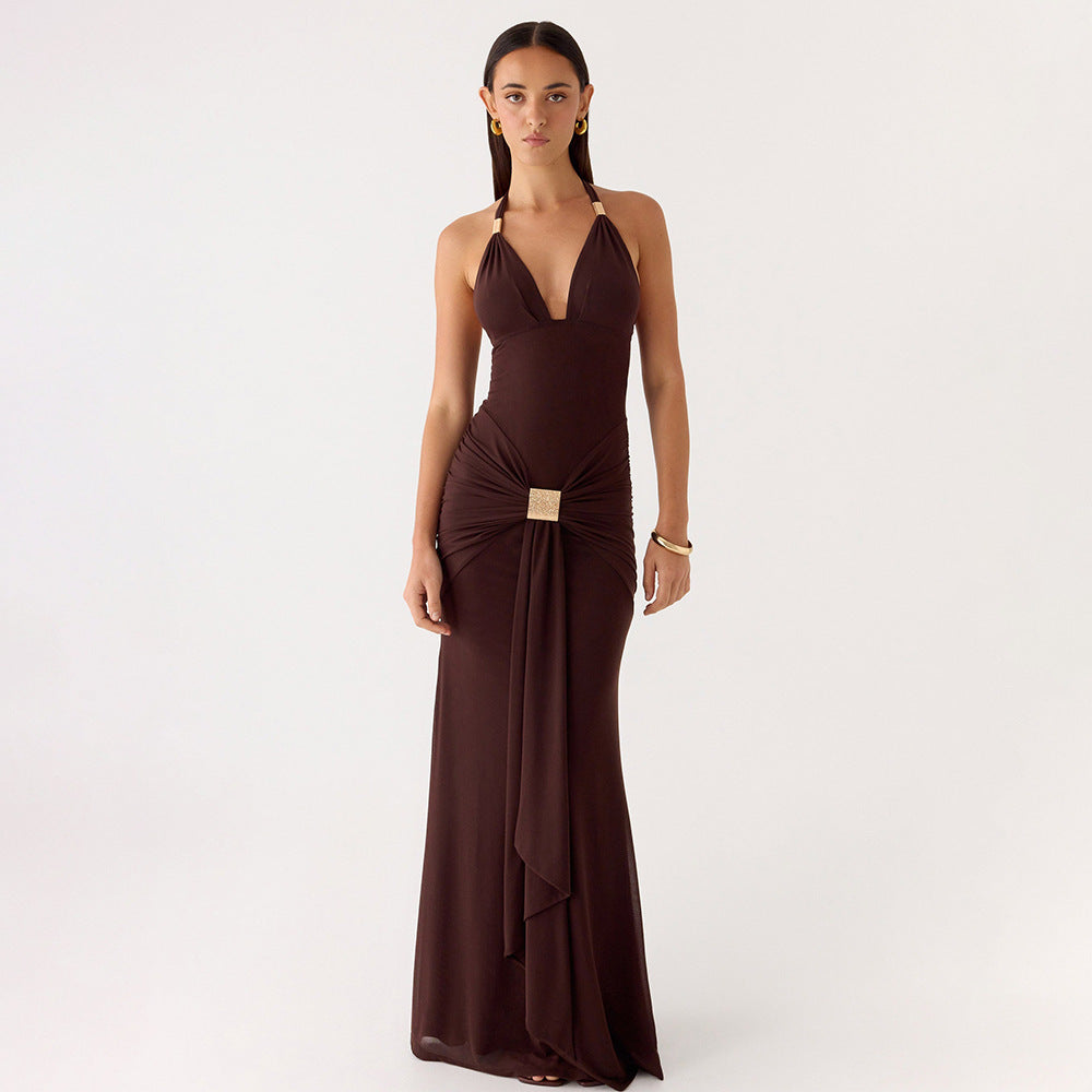Damen Elegantes Wickelkleid mit funkelndem Akzent Echo Archiv