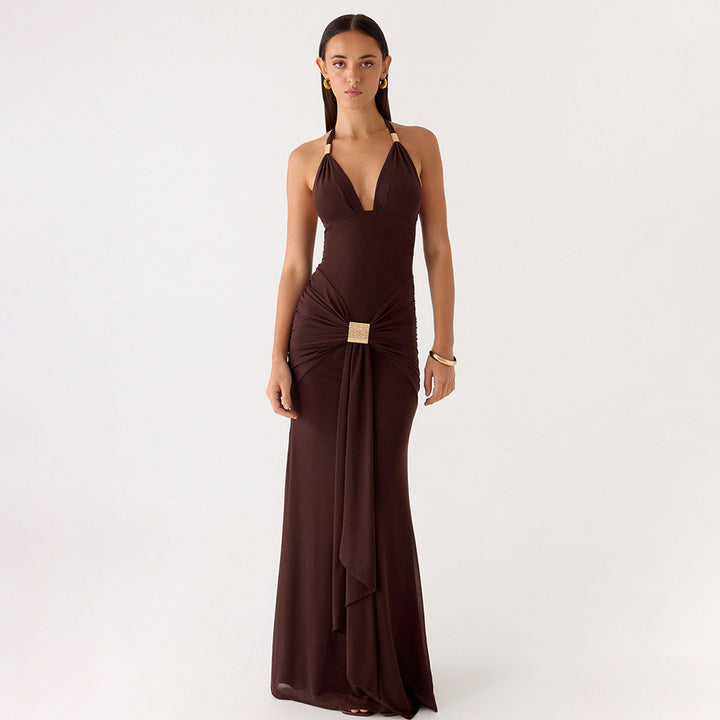 Damen Elegantes Wickelkleid mit funkelndem Akzent Echo Archiv
