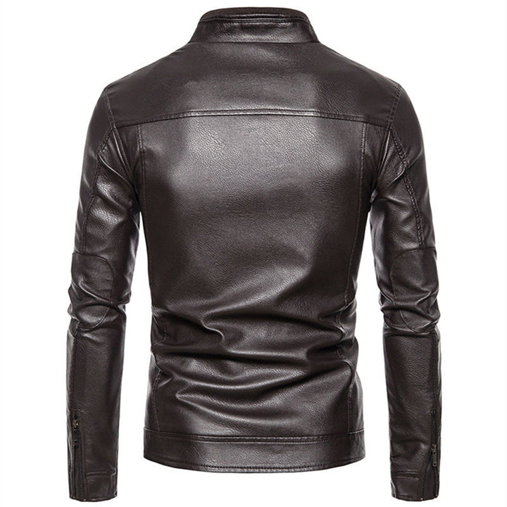 Herren modische Bikerjacke aus Kunstleder mit praktischen Reißverschlusstaschen Echo Archiv