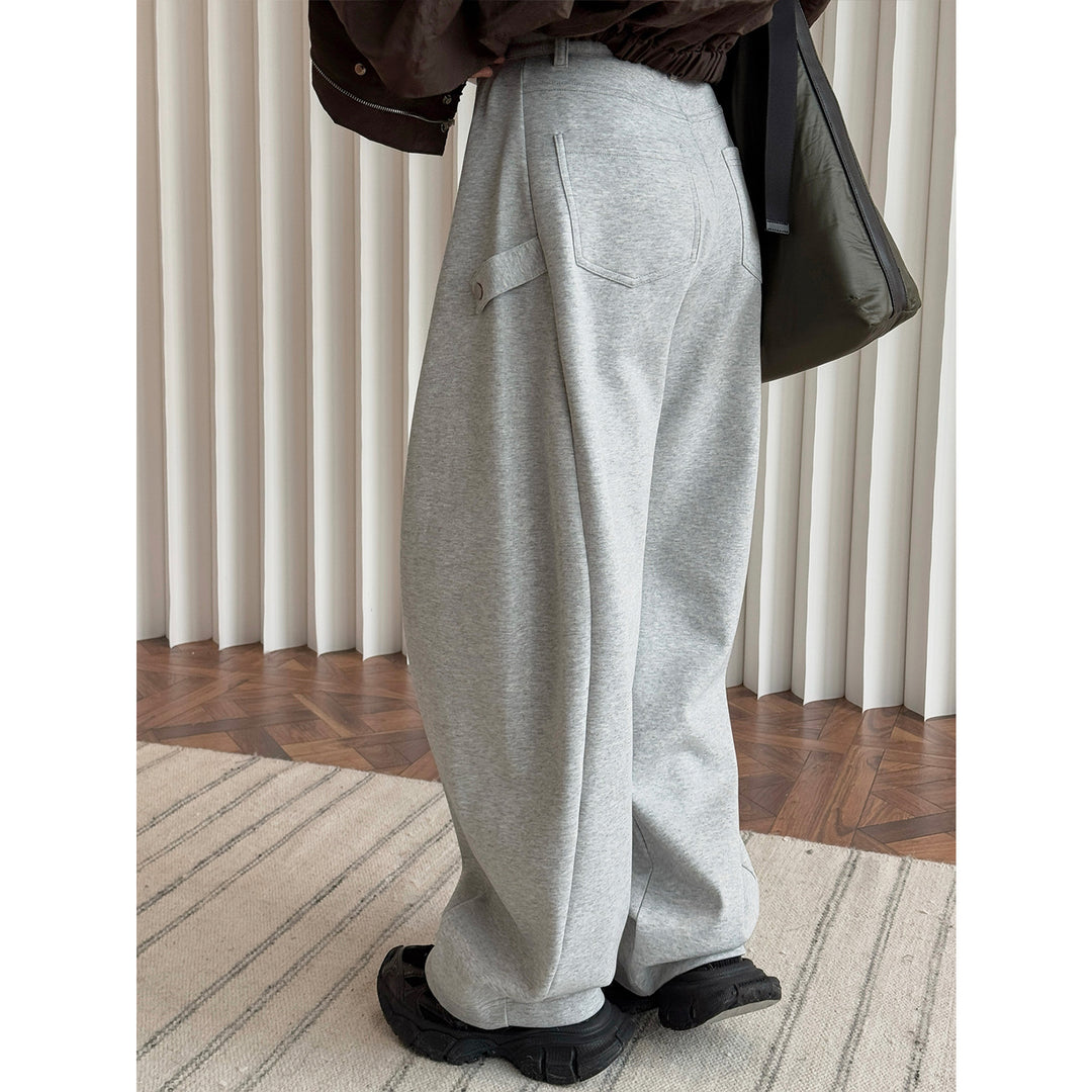 Damen Extraweite Jersey-Sweathose im Palazzoschnitt mit aufgesetzter Utility-Tasche Echoarchiv