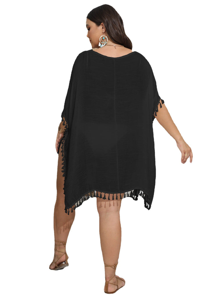 Damen eleganter Häkel-Strandponcho Echo Archiv