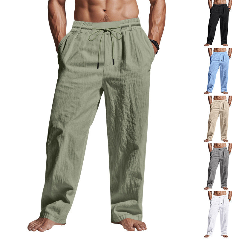 Herren leichte, atmungsaktive Strandhose mit elastischem Bund und seitlichen Taschen Echoarchiv