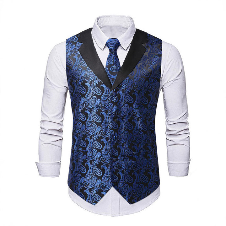 Herren elegante Satin-Weste mit Paisleymuster Echoarchiv