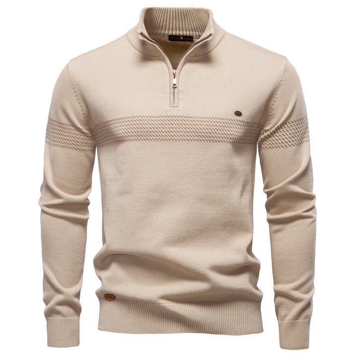 Herren Pullover mit Stehkragen und Reißverschluss Echoarchiv