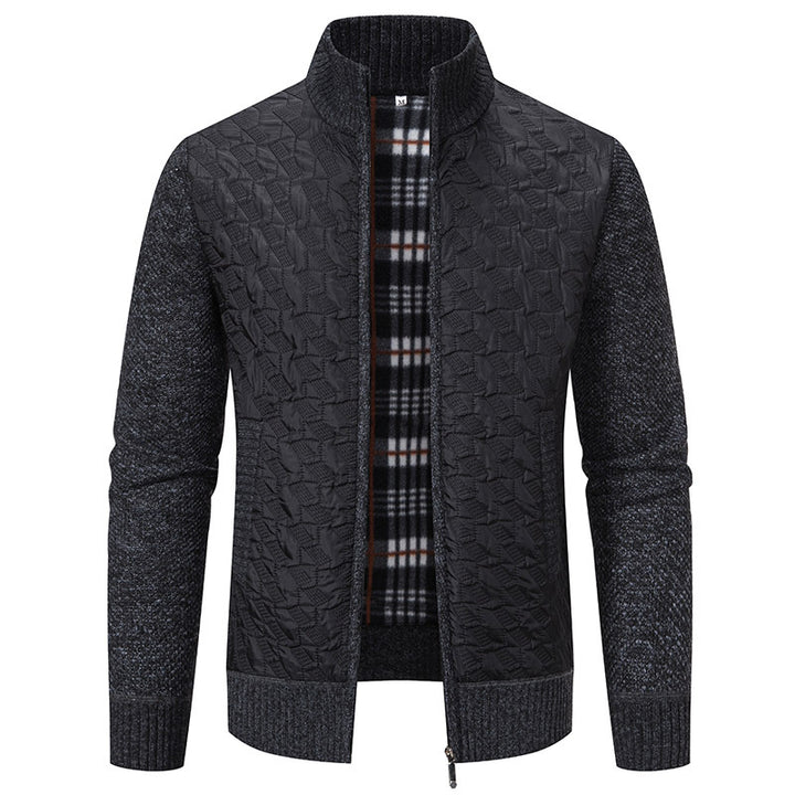 Herren modische Steppjacke mit hohem Kragen und strukturiertem Design Echoarchiv