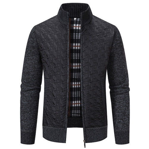 Herren modische Steppjacke mit hohem Kragen und strukturiertem Design Echoarchiv