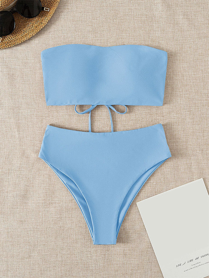 Damen Bandeau-Bikini mit hochgeschnittenem Unterteil Echo Archiv