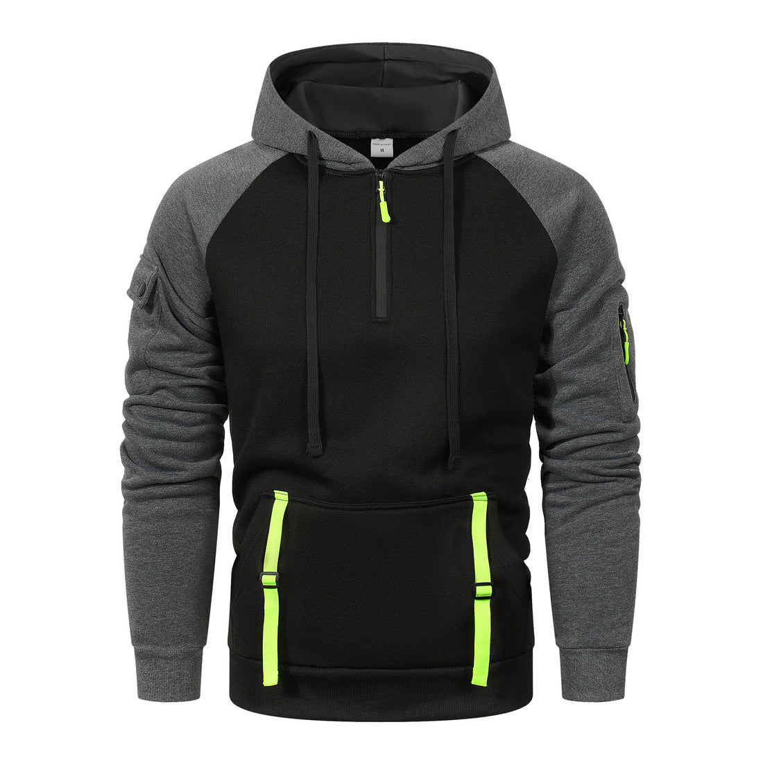Herren Sportlicher Kapuzenpullover mit halbem Reißverschluss und praktischen Taschen – Cavarno