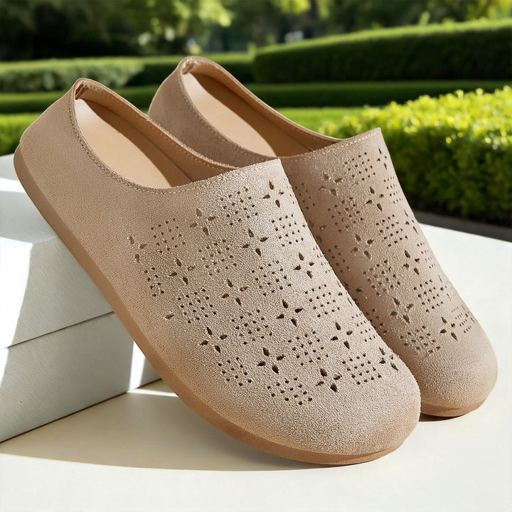 Damen nan Komfort-Mule mit Laserperforation und geformtem Memory-Fußbett Echo Archiv