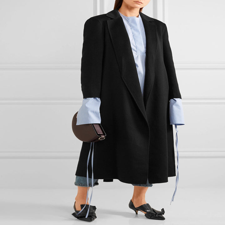 Damen Oversize Longmantel im minimalistischen Schalkragen‑Tailoring Echoarchiv