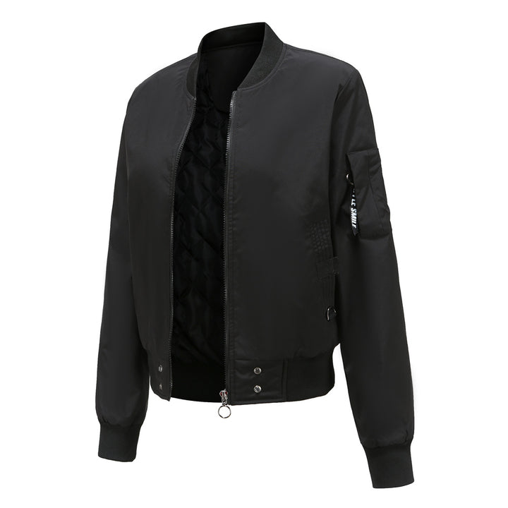 Damen nan leichte Bomberjacke mit Ringreißverschluss, Ärmel-Tasche und taillierter Silhouette Echo Archiv