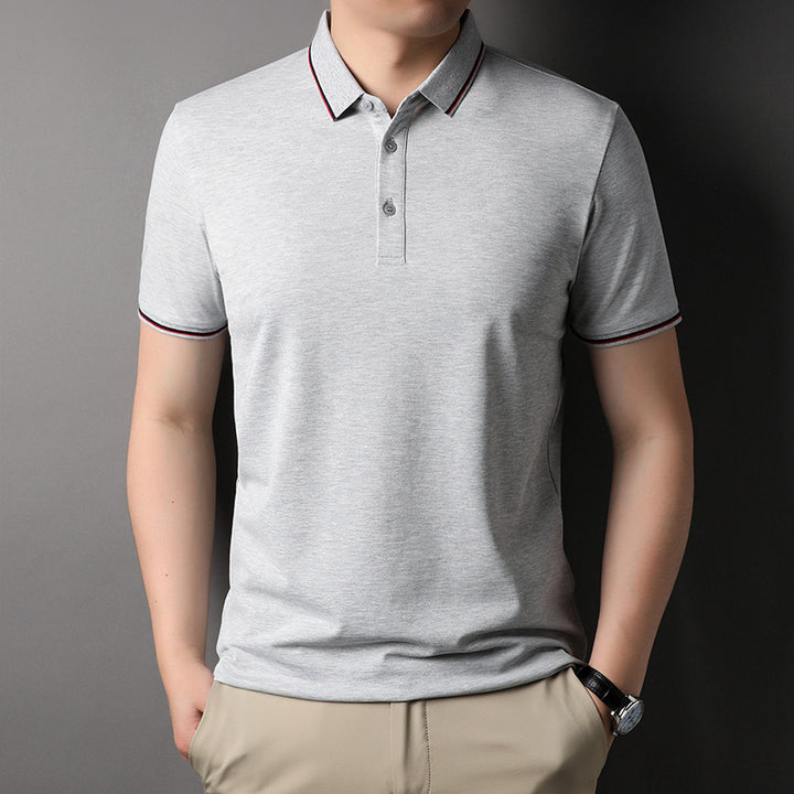 Herren Poloshirt mit atmungsaktivem Piqué-Gewebe und modernen Kontrastakzenten Echoarchiv
