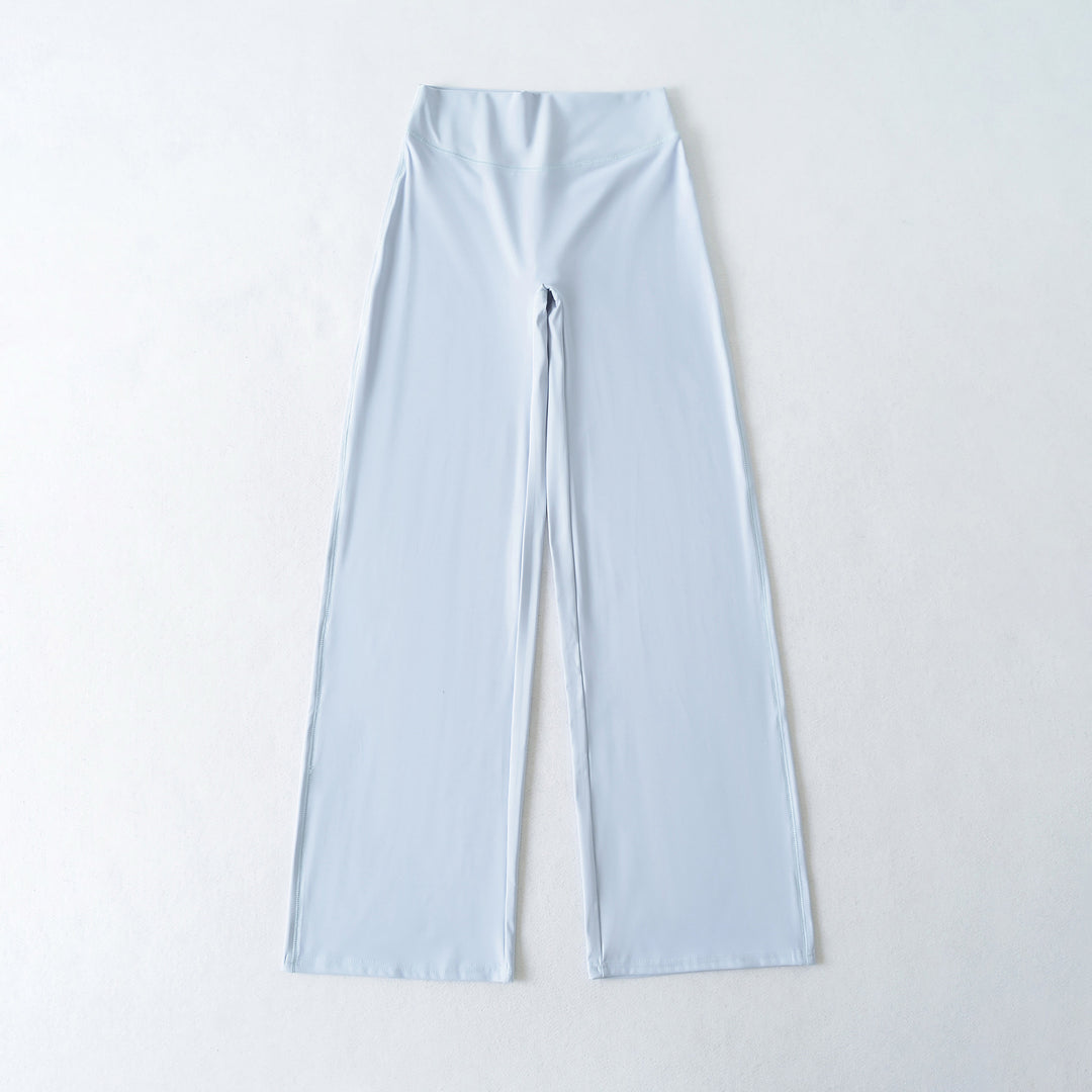 Damen Weite High Waist Loungehose aus Stretchjersey mit fließendem Schlag Echoarchiv