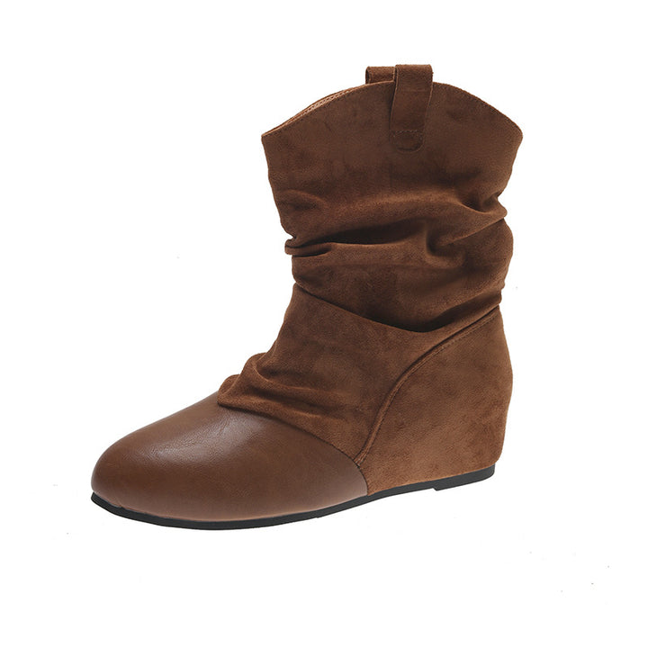Damen Modische Stiefeletten mit schickem Falten-Design Echo Archiv