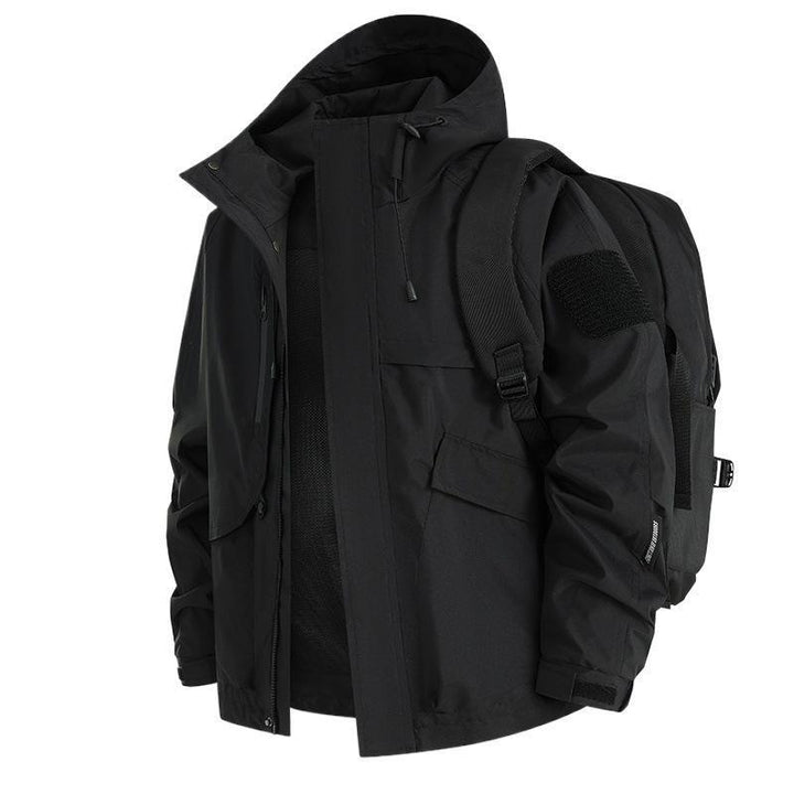 Herren Urbaner wetterabweisender Kapuzenparka mit Multifunktionstaschen und Mesh-Innenfutter Echo Archiv