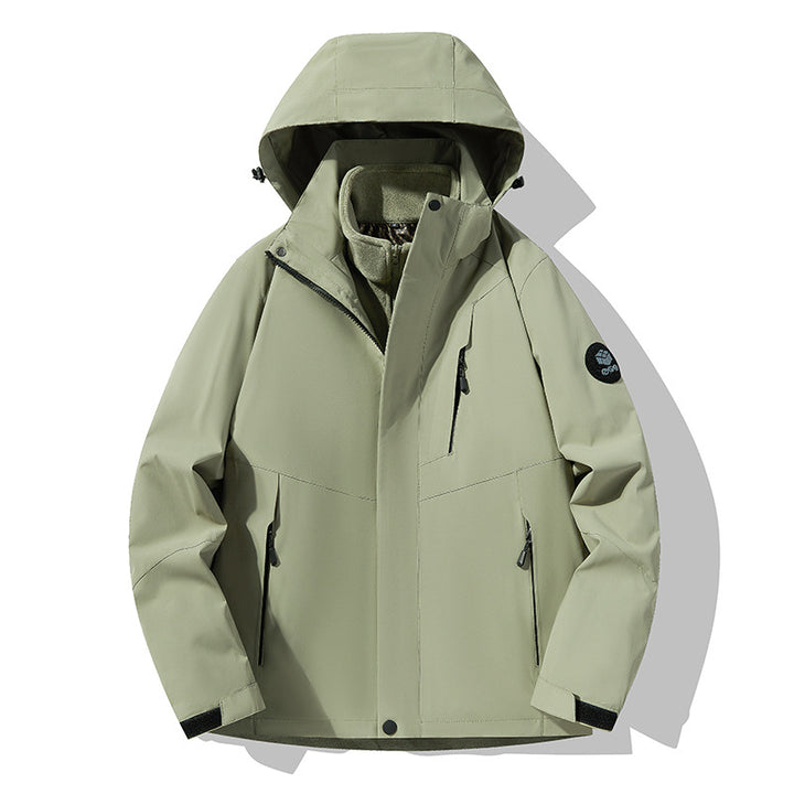 Herren Dreifach kombinierbare Funktionsjacke mit abnehmbarer Steppweste Echoarchiv