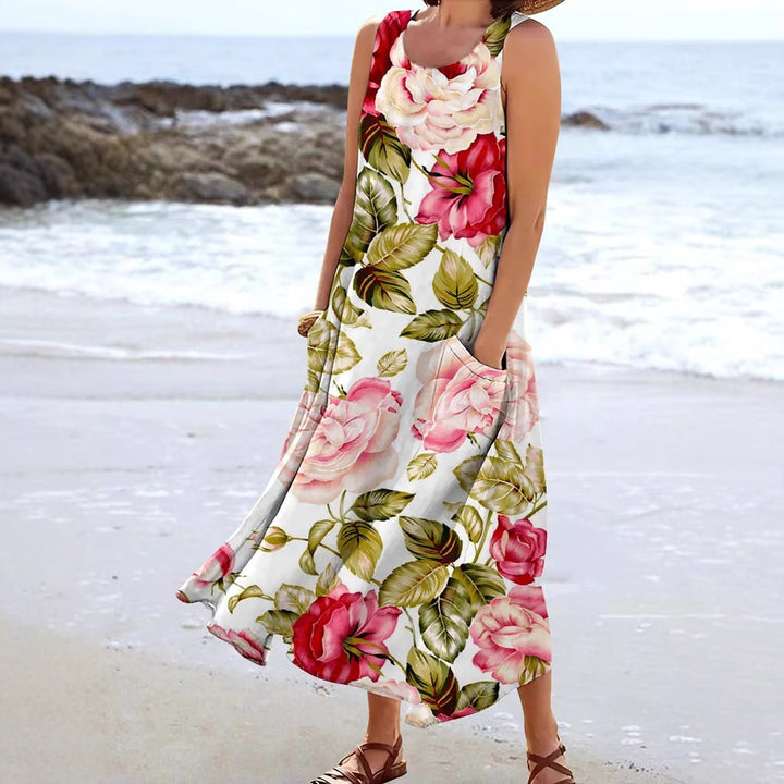 Damen Maxikleid mit floralem Design Echo Archiv