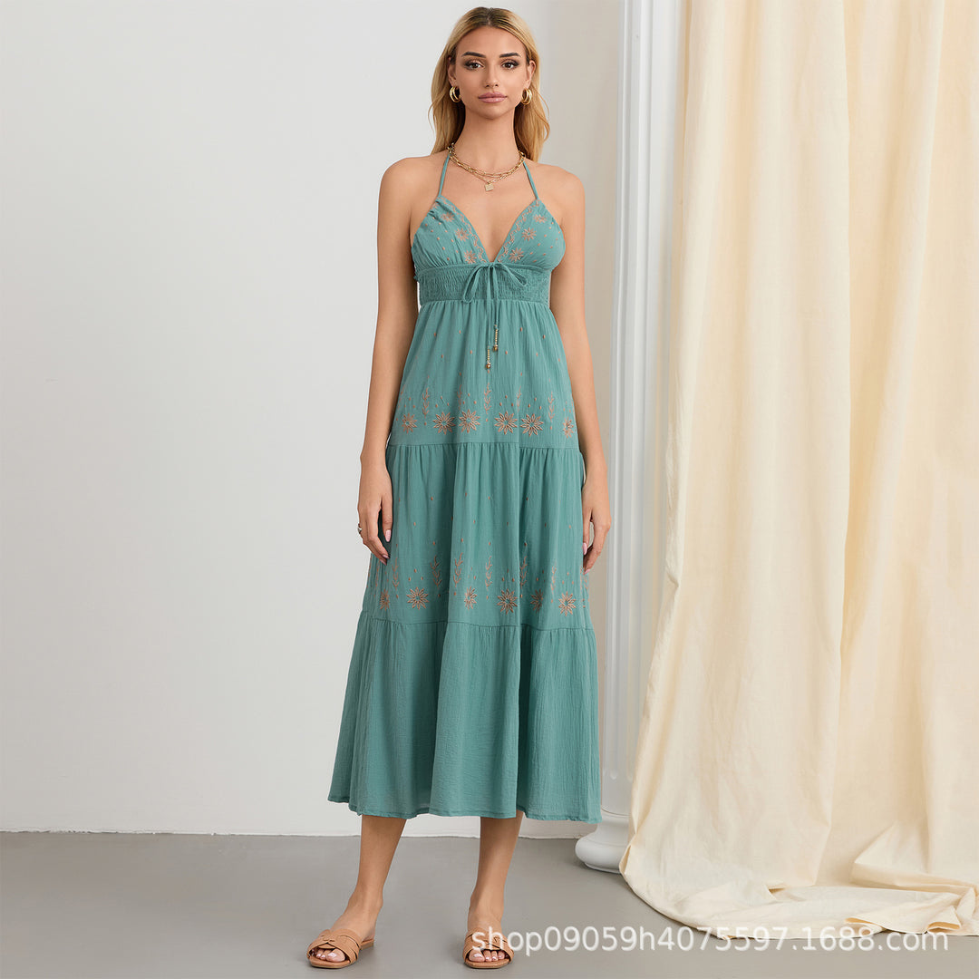 Damen Maxikleid mit zarten Stickereien Echo Archiv