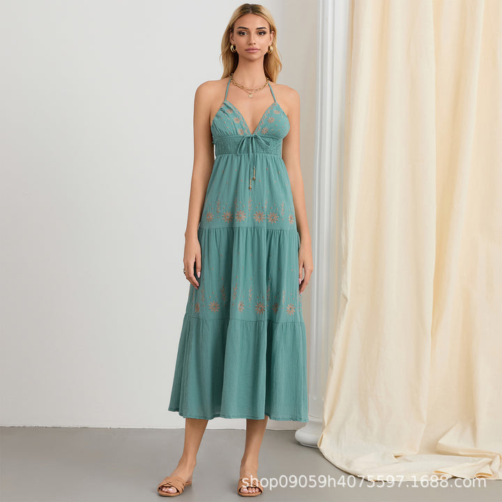 Damen Maxikleid mit zarten Stickereien Echo Archiv
